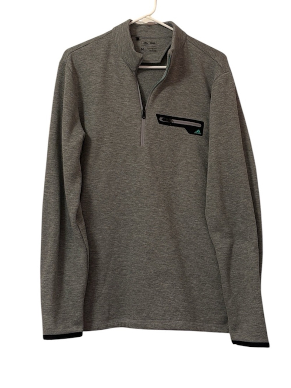 Mens Adidas Gray Half Zip Athletic Jacket